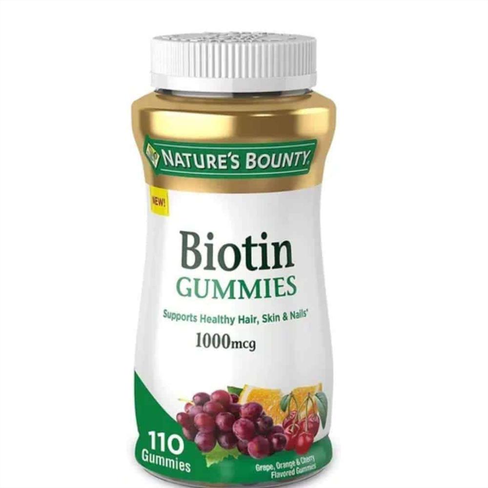 Suplemento Biotina Nature's Bounty | 110 Gomas Uva, Naranja Y Cereza