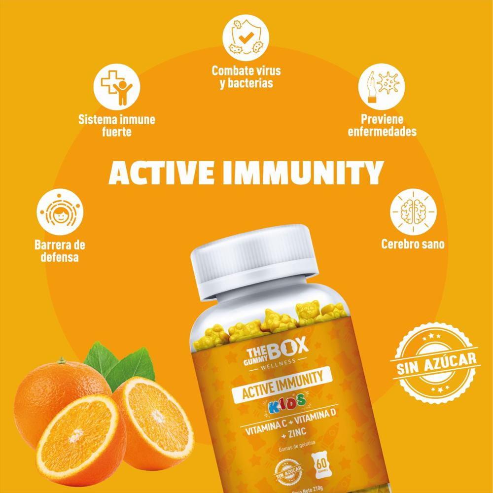 Gomitas The Gummy Box Para Niños Con Zinc Y Vitaminas C Y D X 60