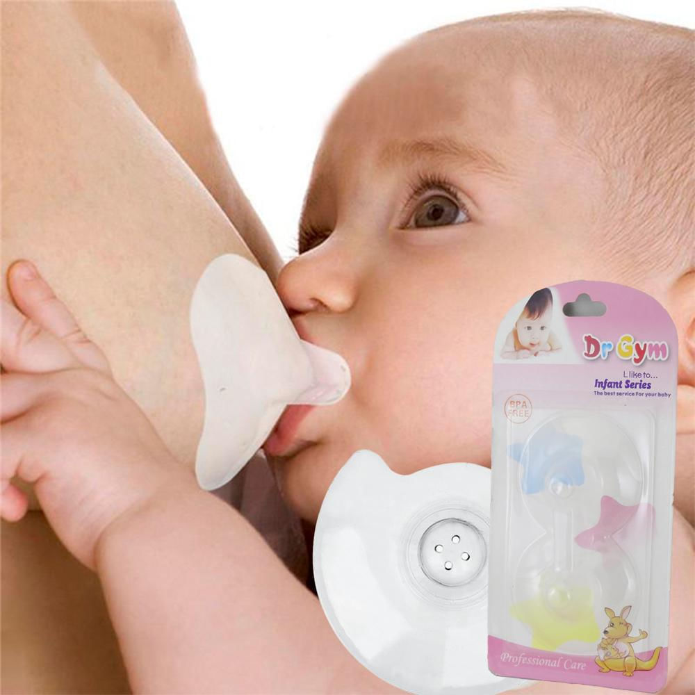Pezoneras De Lactancia Bebés Protector De Pezón Silicona Par