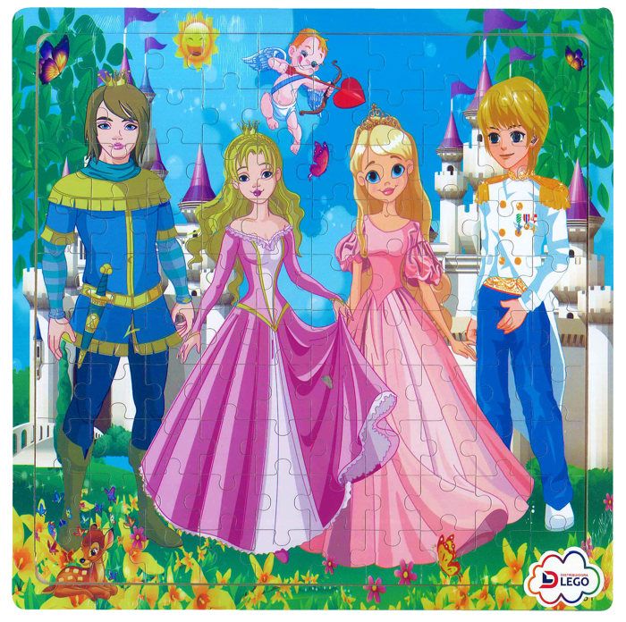 Super Rompecabezas Madera De Princesas Animadas 100 Piezas Niños img #1