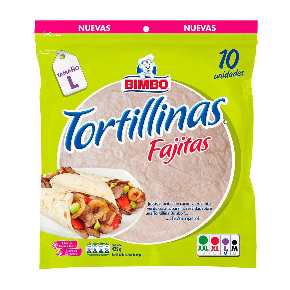 Tortillas 10 Unds Fajitas