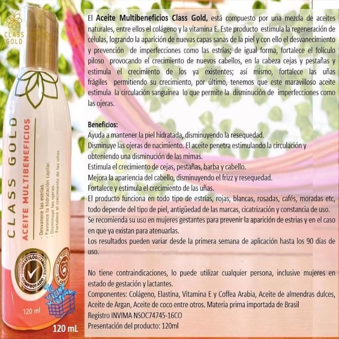Aceite Multibeneficios Class Gold 120 Ml img #2