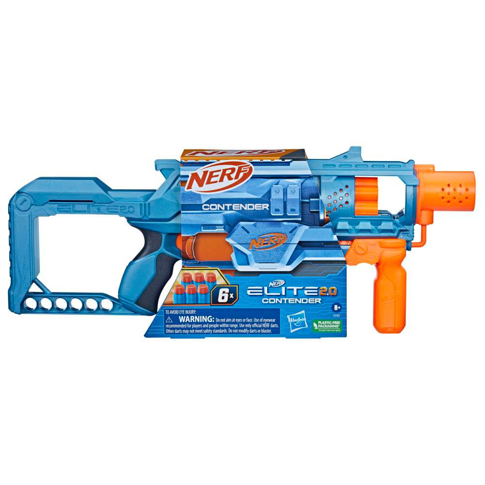 Lanzador Elite 2.0 Contender 6 Dardos NERF