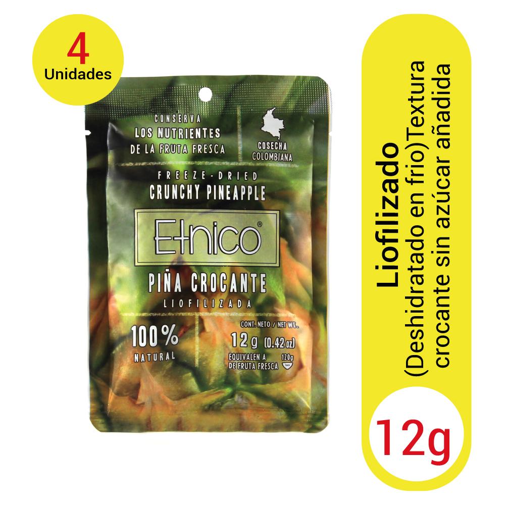 Piña Crocante Liofilizada 12G X4 Unidades