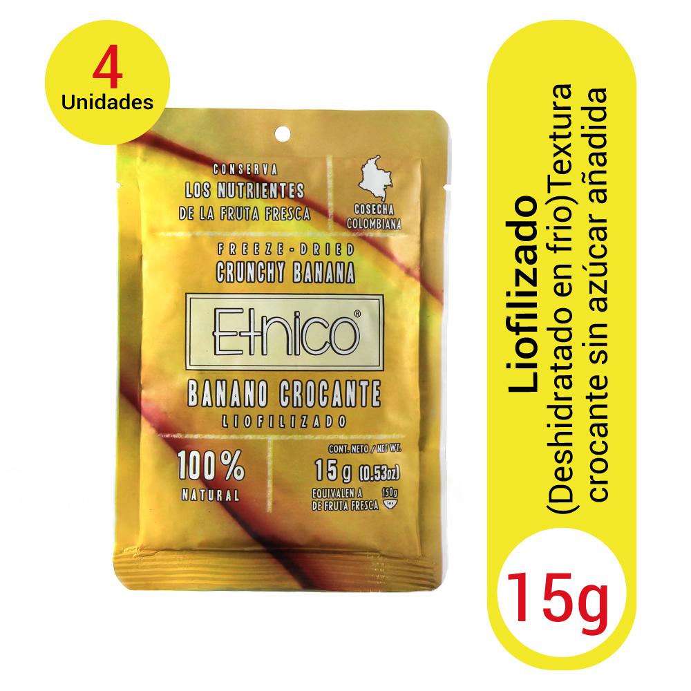 Banano Crocante Liofilizado 15G X 4 Unidades