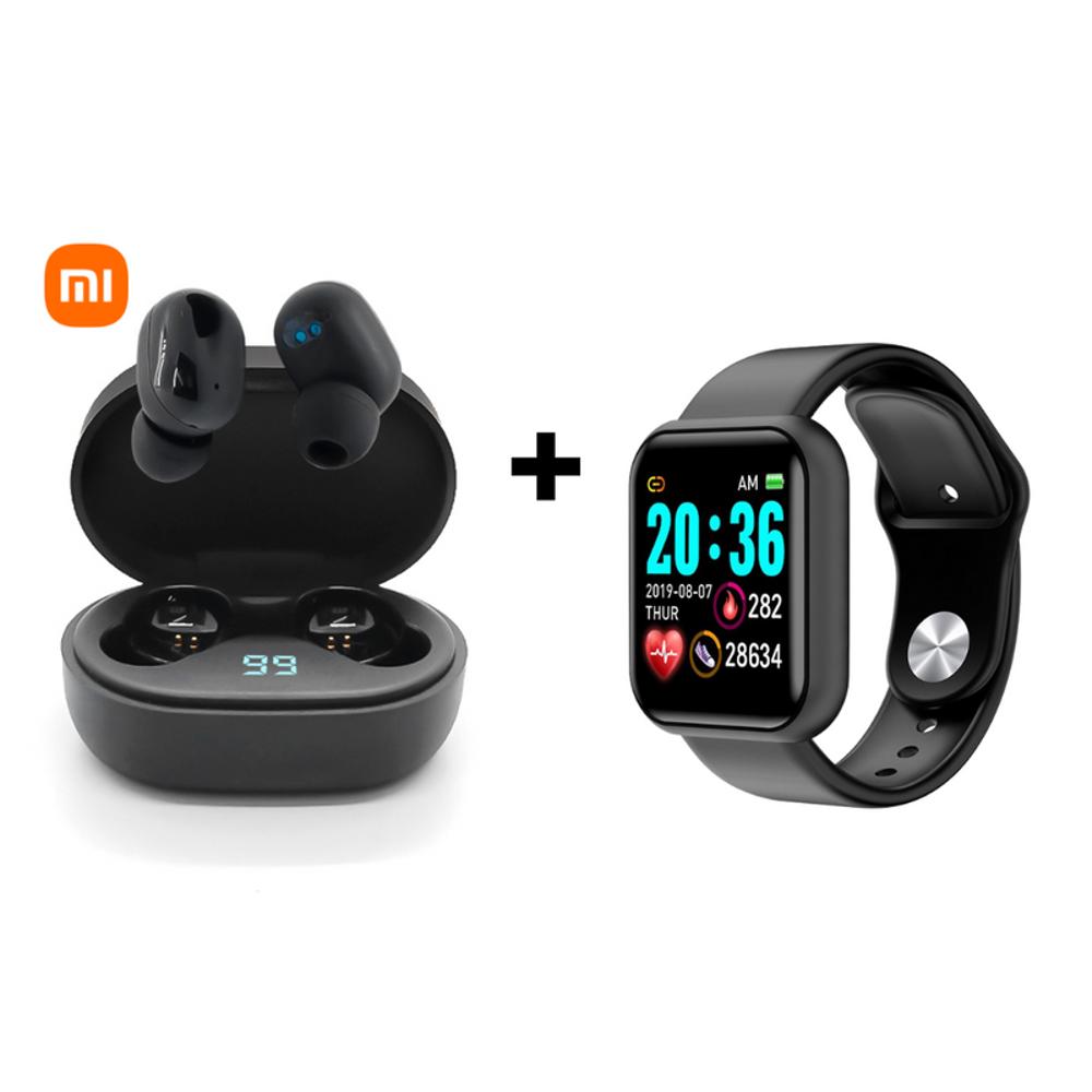 Reloj Y68 Smartwatch D20 + Audífonos Airdots Pro 3 Táctiles