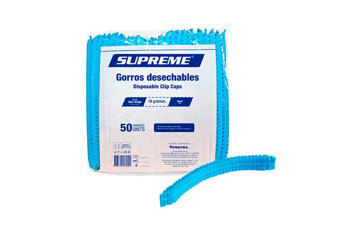 GORROS DESECHABLES SUPREME BLANCO ORUGA BOL 50 UN img #1