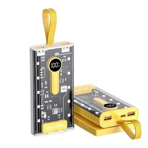 Power Bank 20000mah Multipuertos Tipo Lighting V8 Luces Led