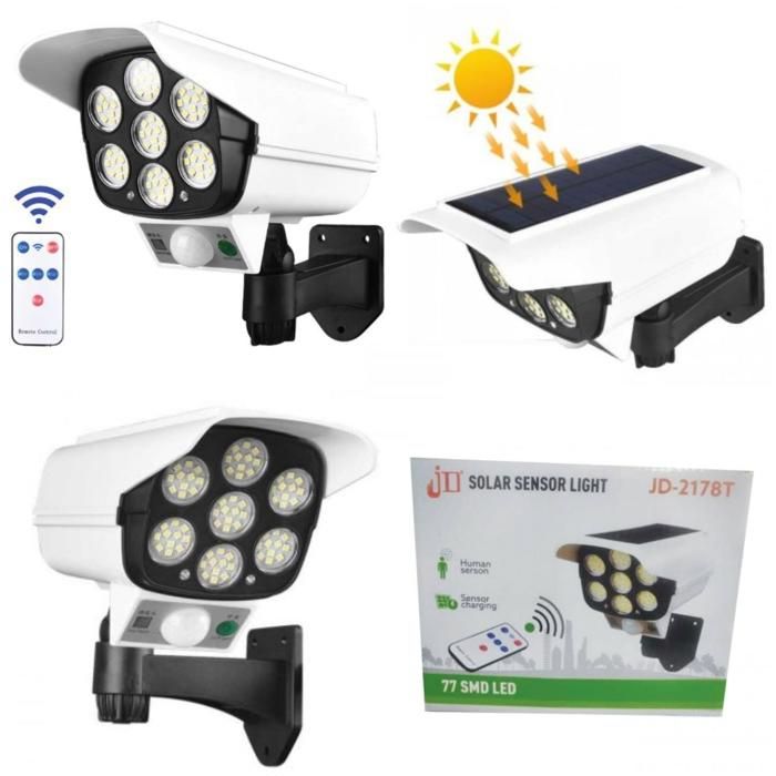 LAMPARA SOLAR TIPO CAMARA CON PANEL SOLAR