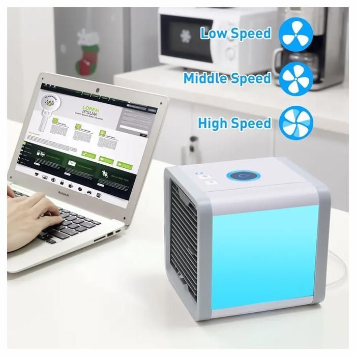 Aire Acondicionado Portatil Ventilador 7 Luces Artic Air Cooler USB