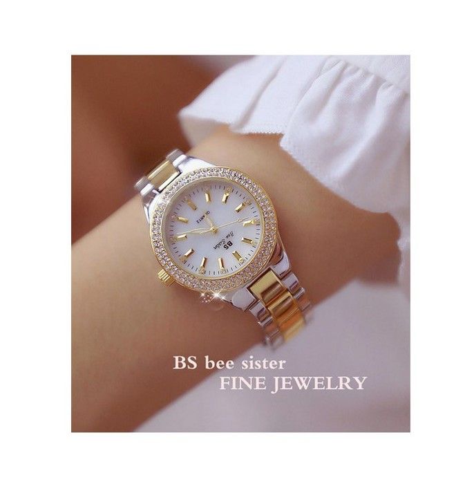 Reloj Mujer con diamantes de imitacion cristal excelente diseño original img #3