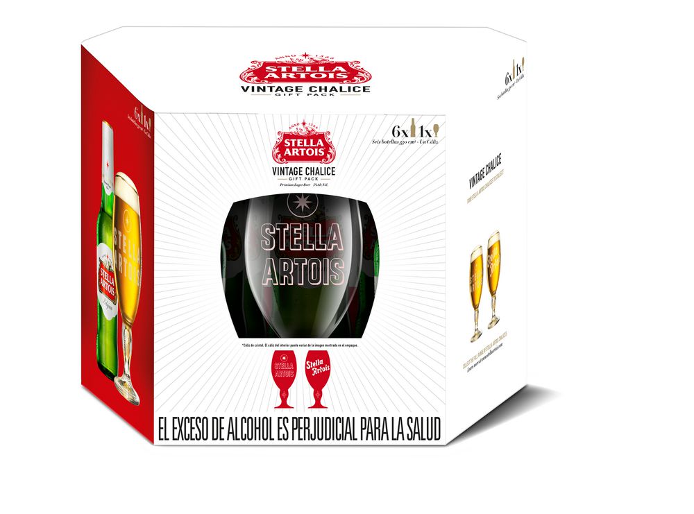 Cerveza Six Pack Caliz Vintage STELLA ARTOIS 1980 ml