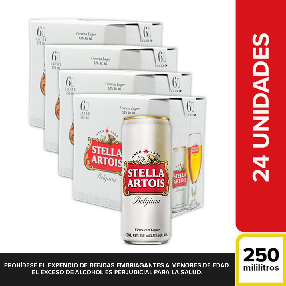 CERVEZA LATA X 24 STELLA ARTOIS 6000 ml