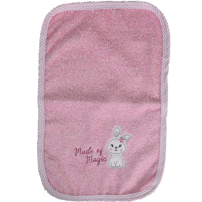 Toalla mas babita para bebé rosa img #3