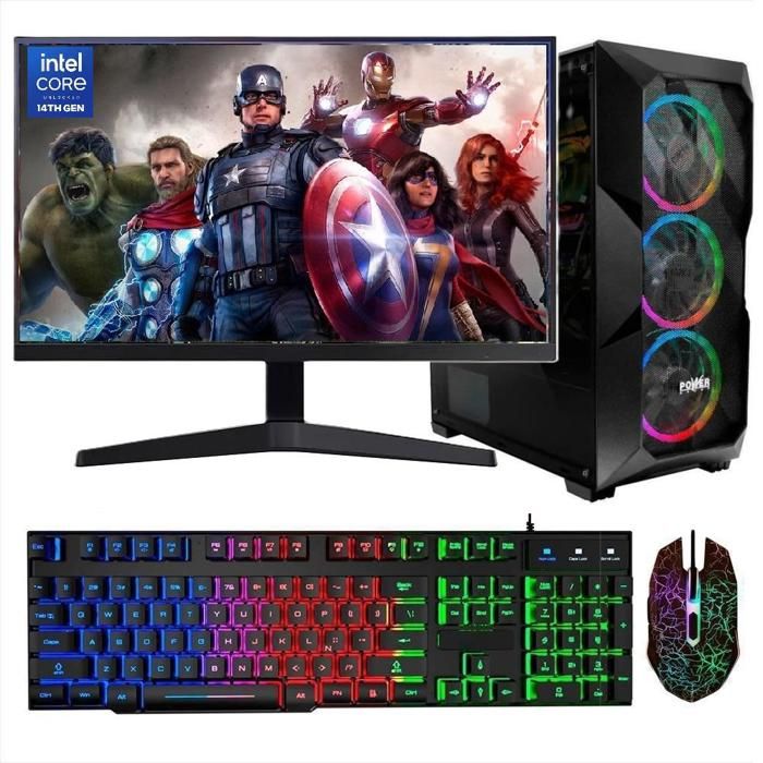 Computador Gamer Intel core i3 14100 dd. m2 NVME 1TBGB mem 16gb montor 22 mouse y teclado rgb img #1