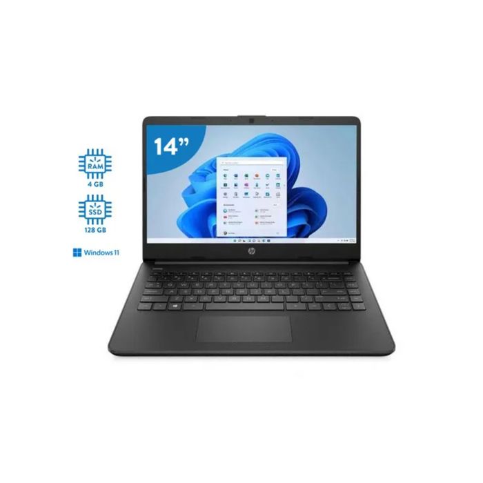 Computador Portátil HP 14 Pulgadas Ram 4 Gb Ssd 128 Gb Intel Celeron img #1