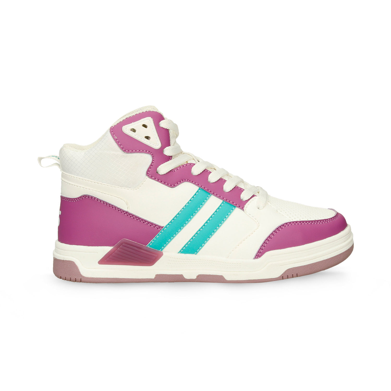 Tenis Casuales Blanco-Purpura North Star Idaly Court 86 Mujer