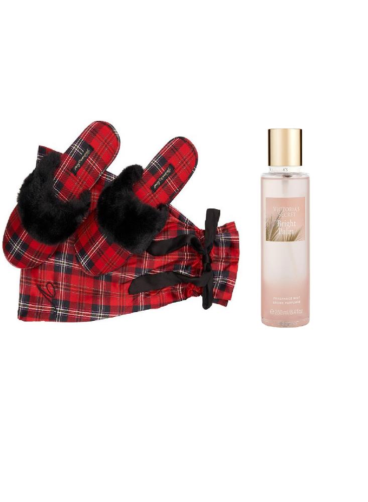 Kit Victoria Secret Pantuflas Cuadros