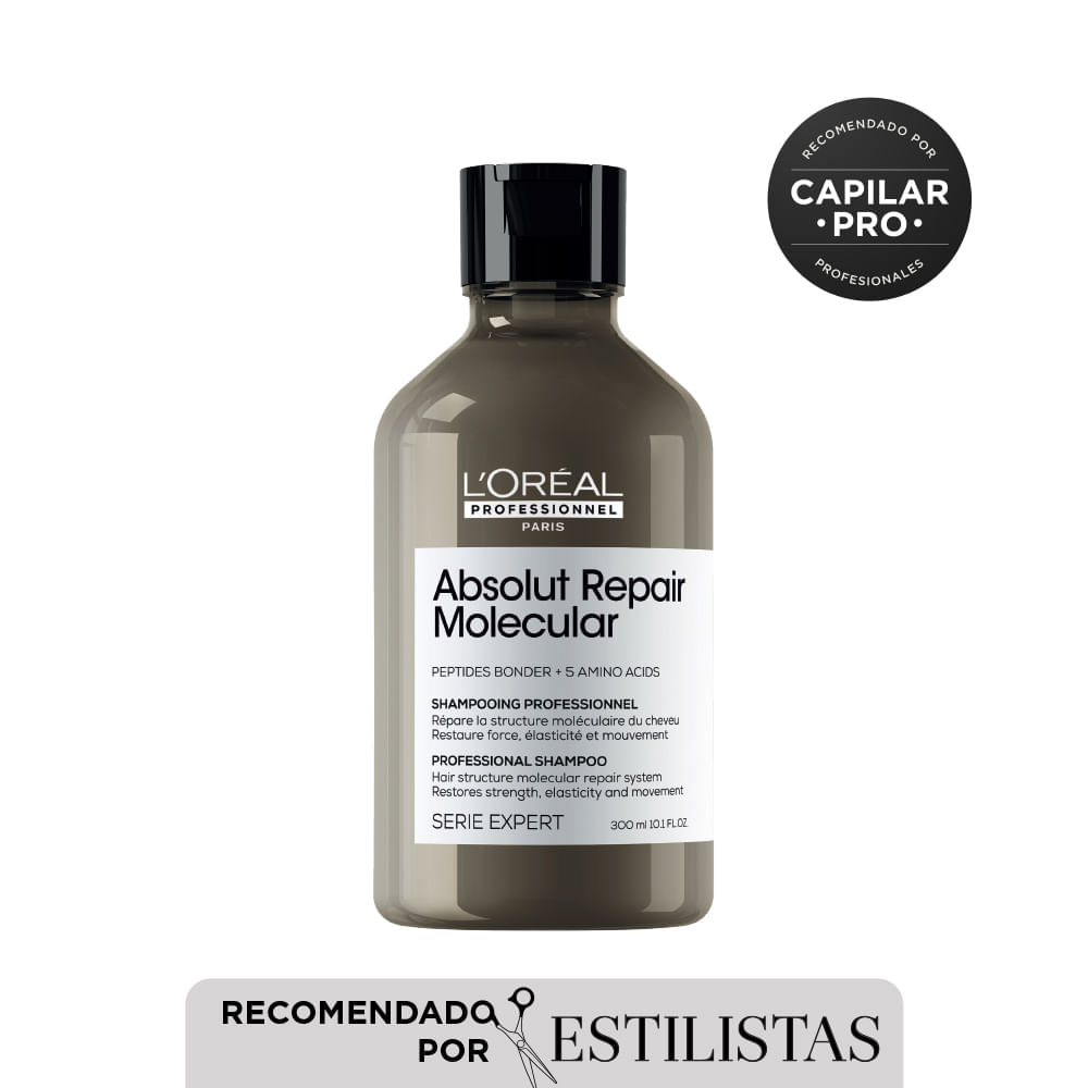 Shampoo reparador Absolut Repair Molecular para cabello muy dañado - Loreal Professionnel