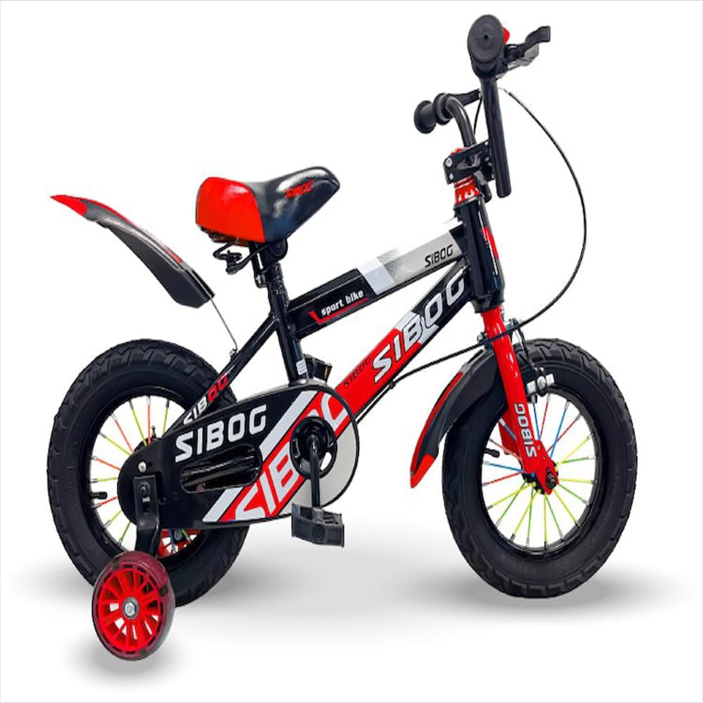Bicicleta Infantil Aro 12 Roja Con Rueda De Aprendizaje
