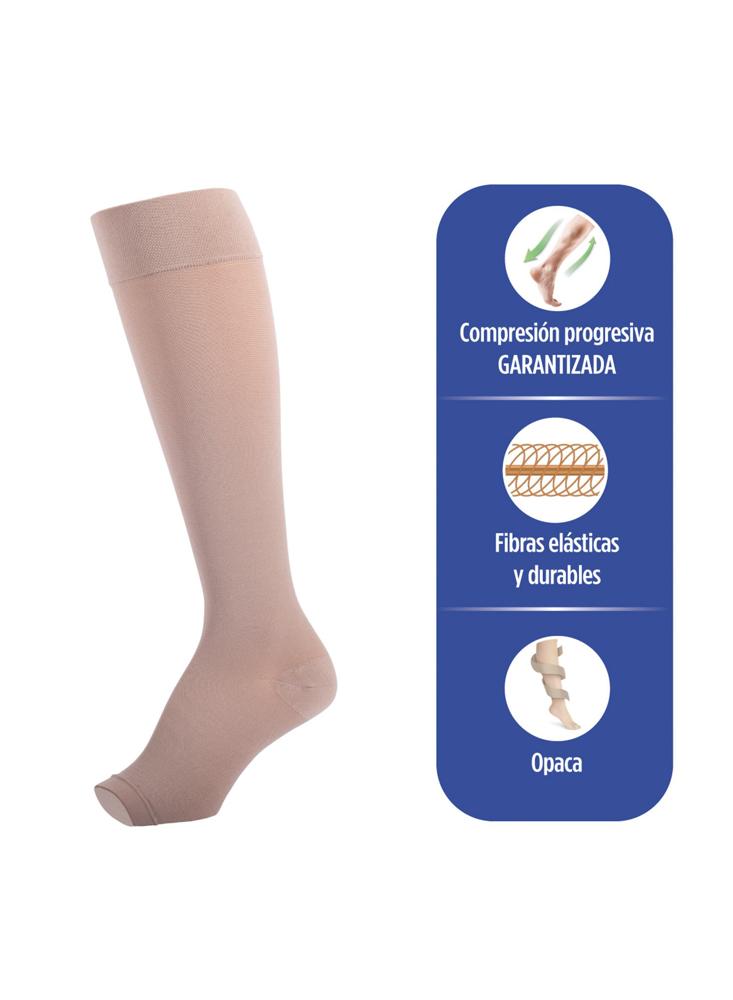 Media De Compresión Rodilla No Varix® Puntera Abierta Unisex 30 40 Mmhg img #3