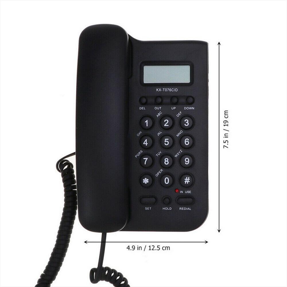 Telefono Fijo Escritorio Alambrico Pantalla Lcd Kx T076cid Negro img #2