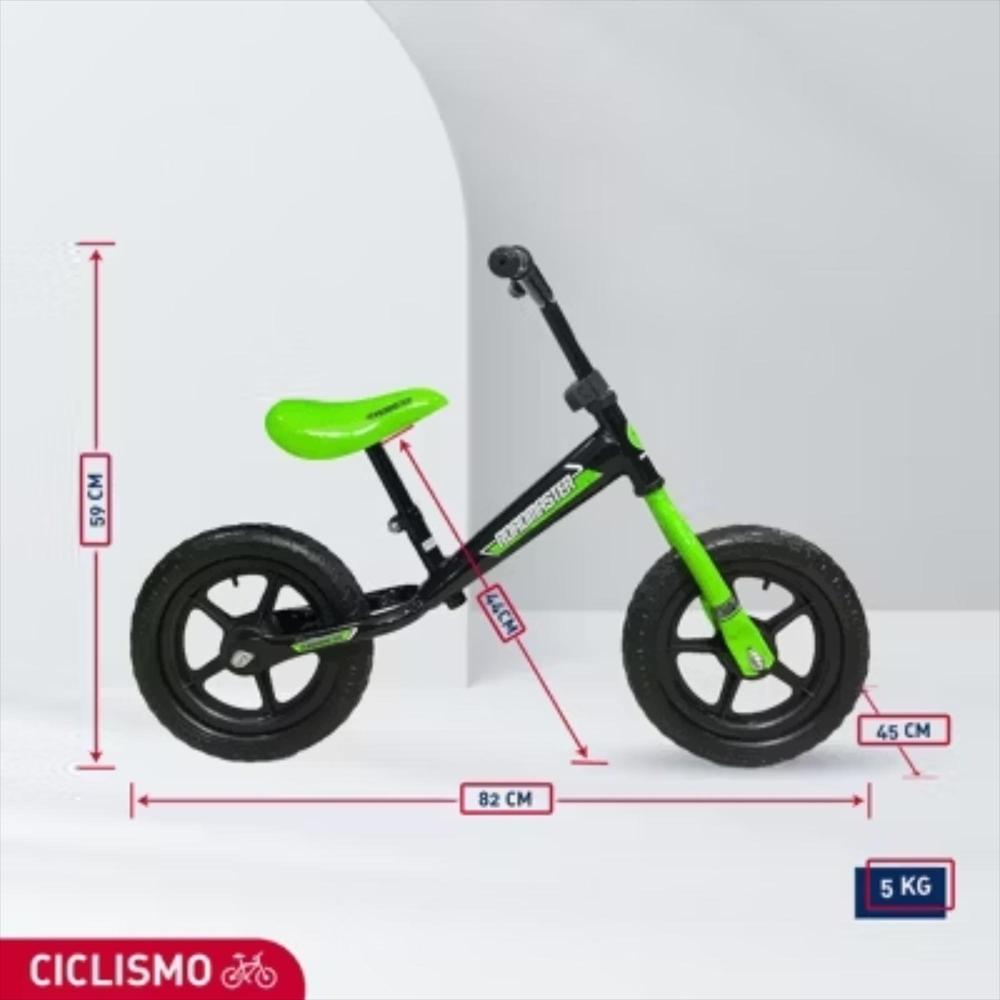 Bicicleta De Impulso Infantil Roadmaster Firstbike Balance Verde img #3