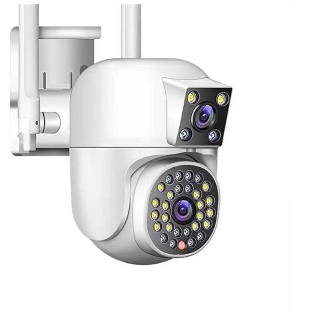 Camara Ip Exterior Doble Lente App 390Eye Pantalla Dual Seguimiento