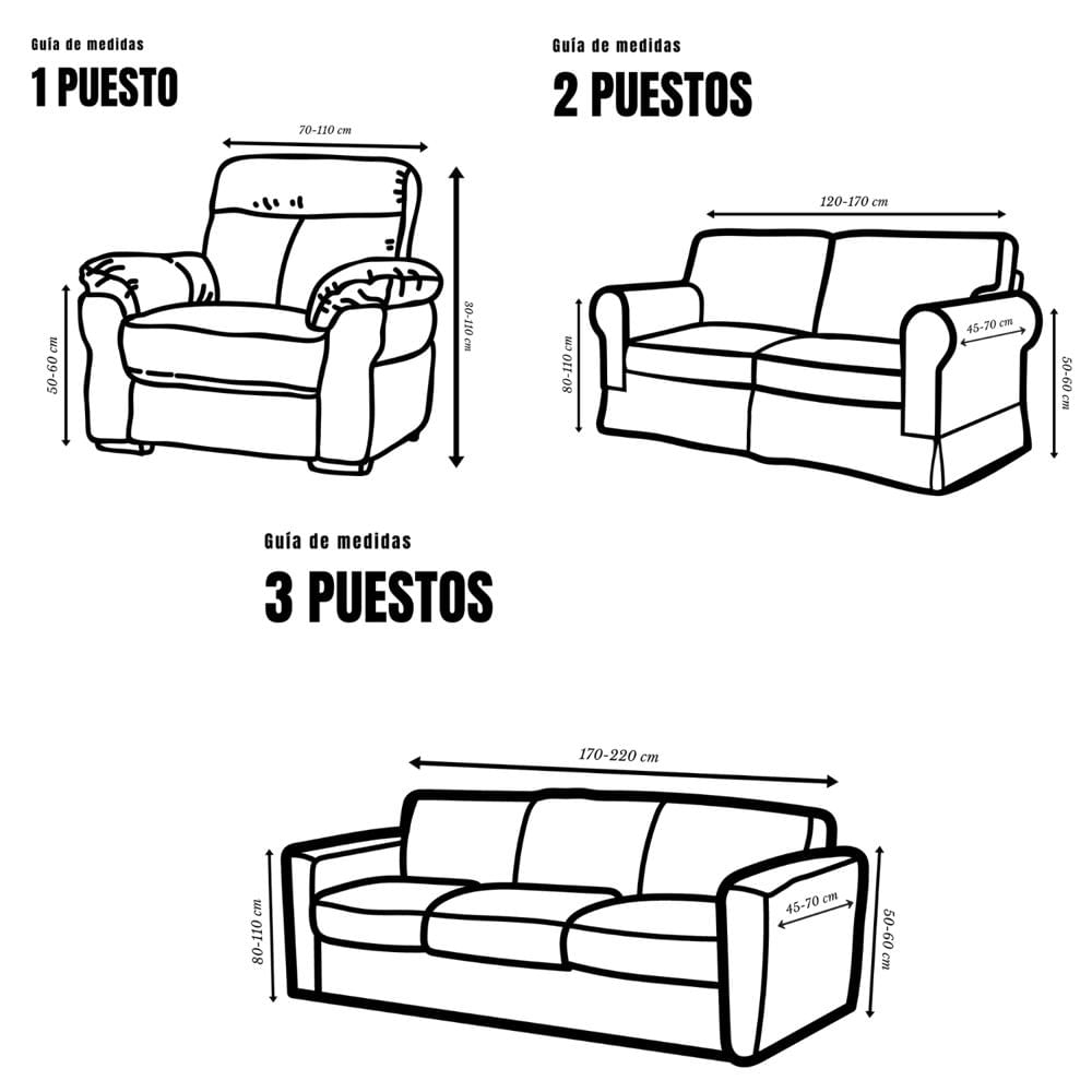 Funda Protector Para Sofa Tres Puestos Elastico Marfil img #4