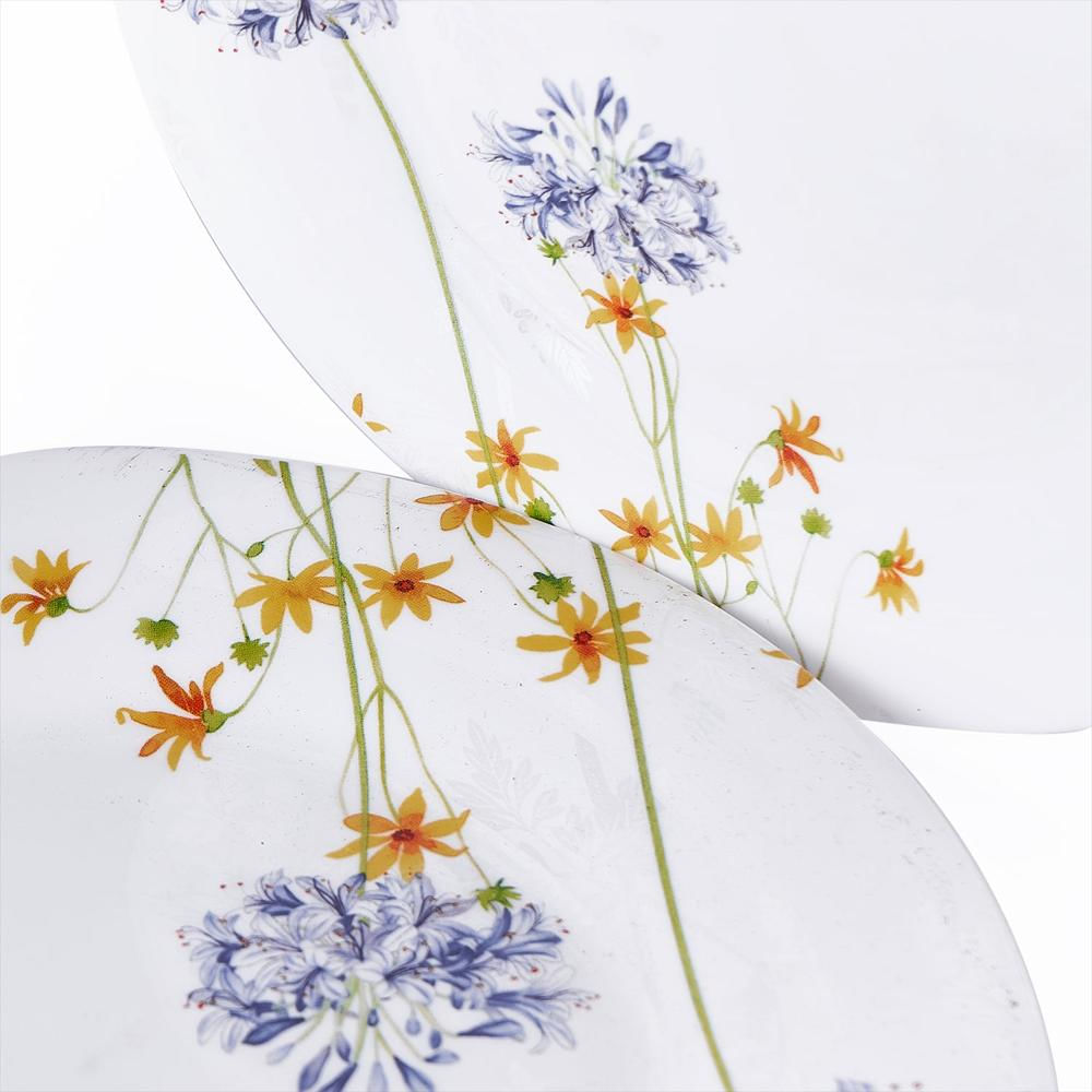 Vajilla 4 Puestos Violet Floral Redonda De 12 Piezas img #3