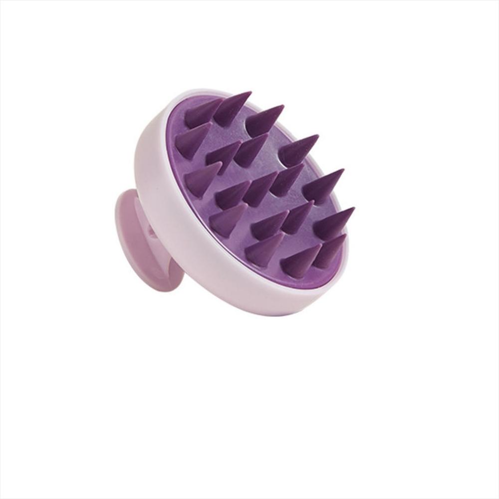 Cepillo Masajeador Exfoliante Cuero Cabelludo Morado