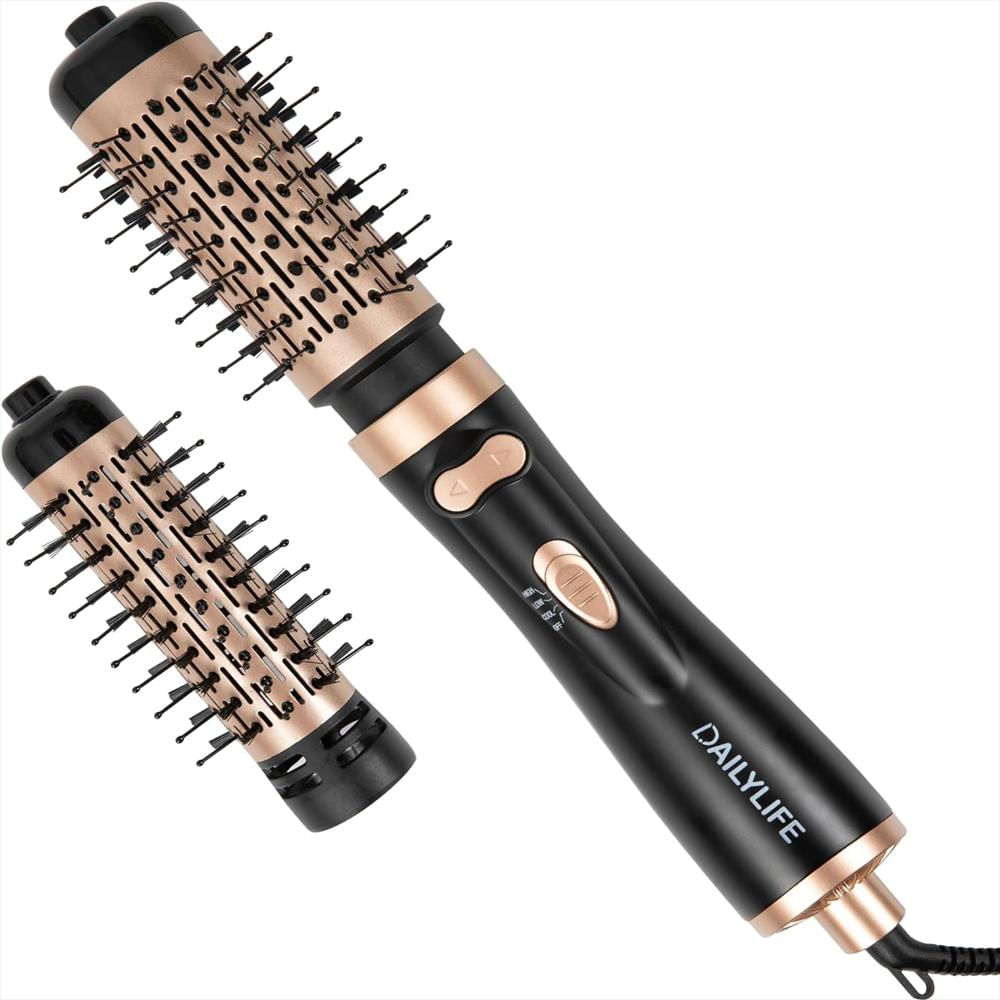 Cepillo Giratorio Secador De Cabello Caliente Con 2 Cepillos