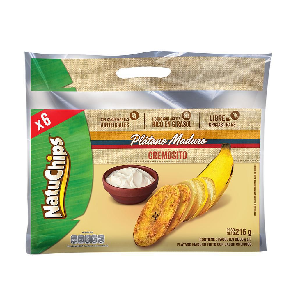 Plátano NATUCHIPS Maduro Cremosito (216 gr)