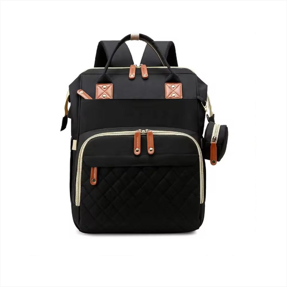 Pañalera Morral Mochila Bolso Para Bebe Niño Negra