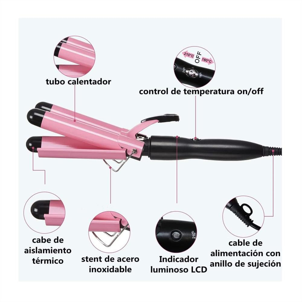 Rizador Ondas De Sirena Pro Nova 833 Fucsia img #2