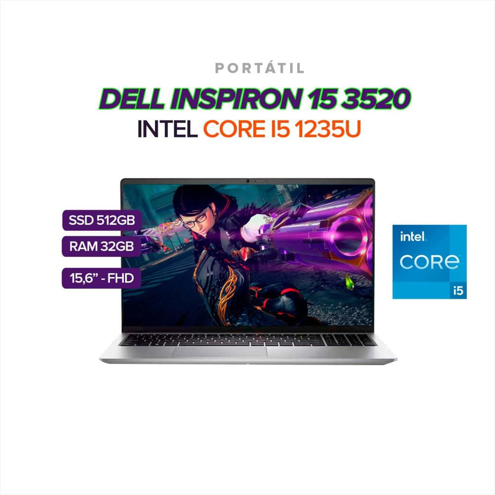 Portatil Dell Inspiron 3520 15.6 pulgadas Intel Core I5 1235U 32Gb/ Ssd 512Gb M.2
