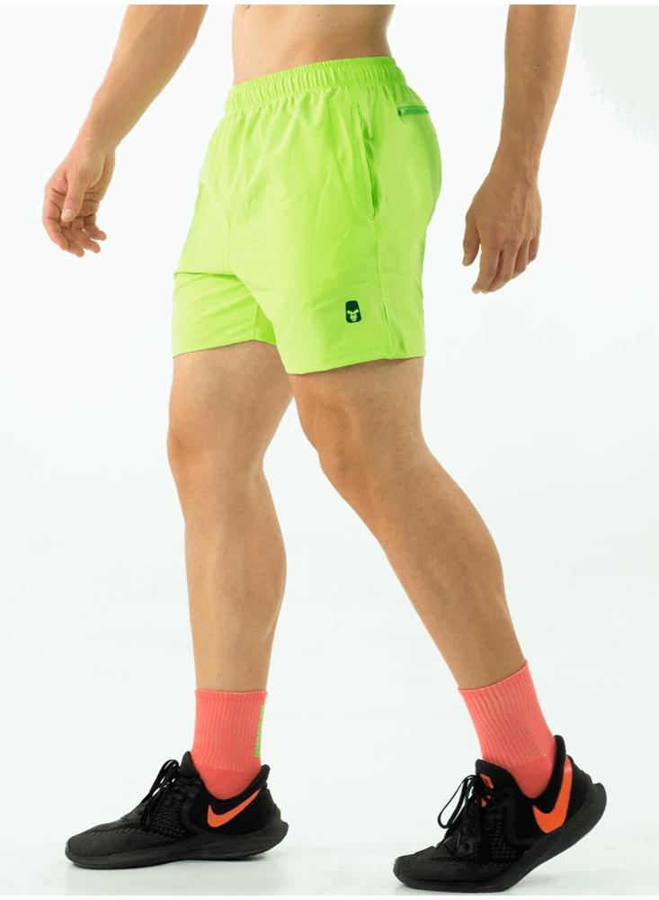 Pantaloneta Deportiva Ajustada Verde Neon img #1
