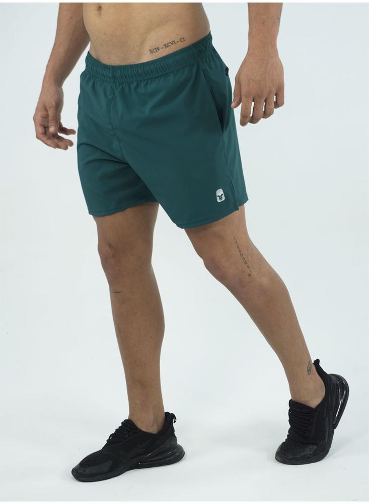 Pantaloneta Deportiva Ajustada Verde Esmeralda img #1