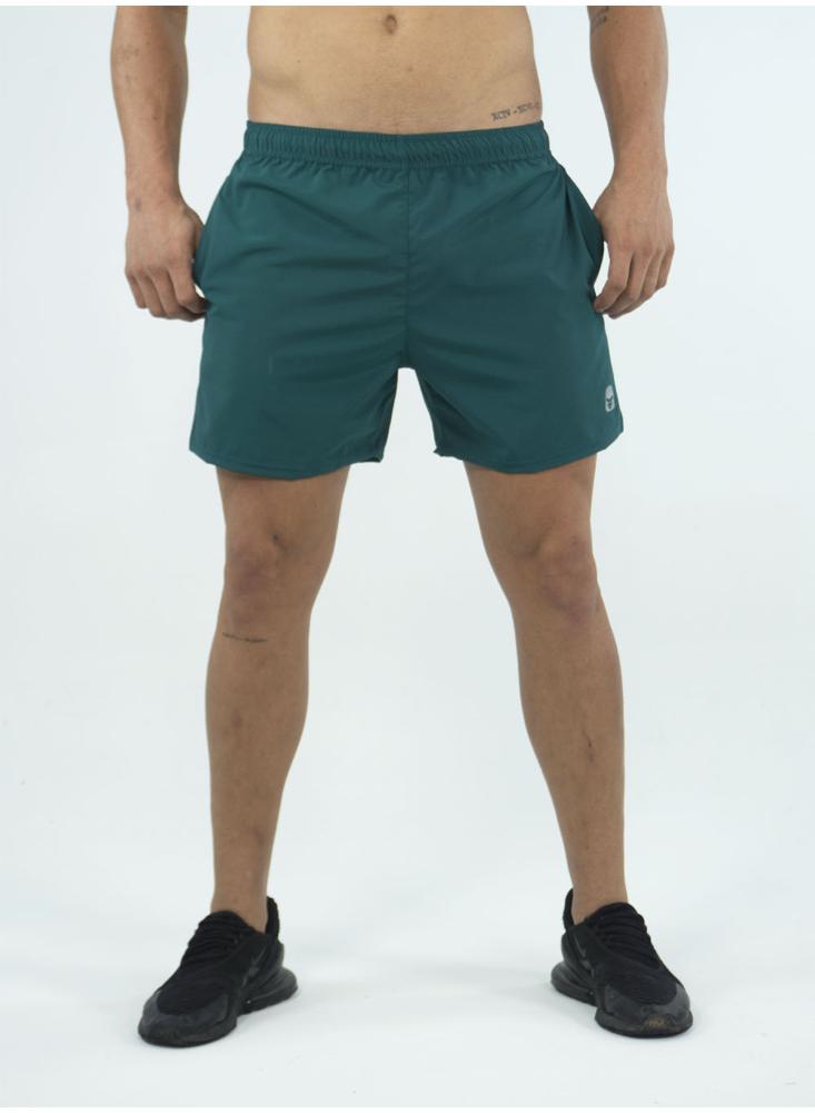 Pantaloneta Deportiva Ajustada Verde Esmeralda img #3