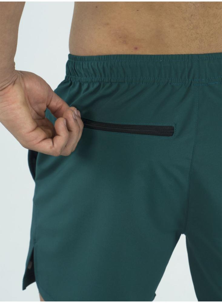 Pantaloneta Deportiva Ajustada Verde Esmeralda img #4