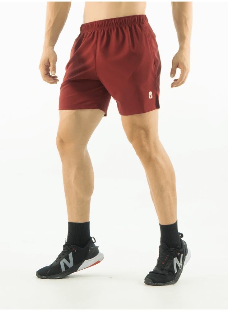 Pantaloneta Deportiva Ajustada Vino Tinto img #1