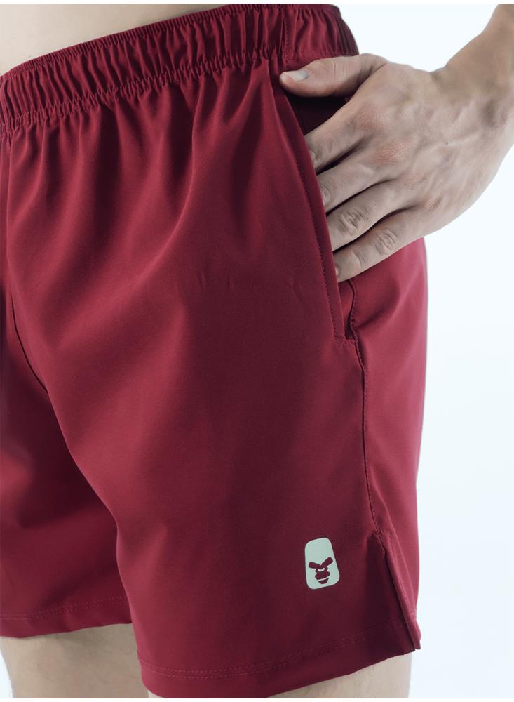 Pantaloneta Deportiva Ajustada Vino Tinto img #4