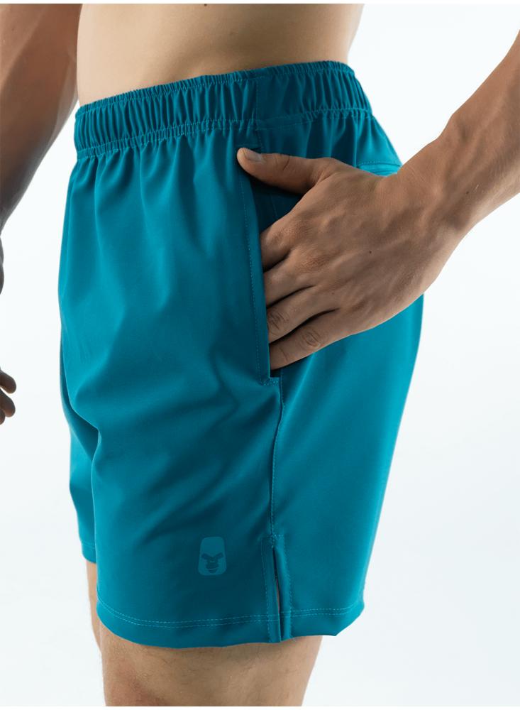 Pantaloneta Deportiva Ajustada Azul Petroleo img #4