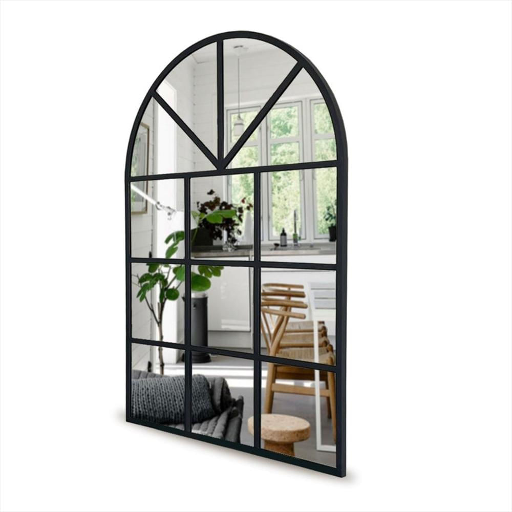 Espejo Tipo Ventana Marco Metálico 80X120cm Alik Negro