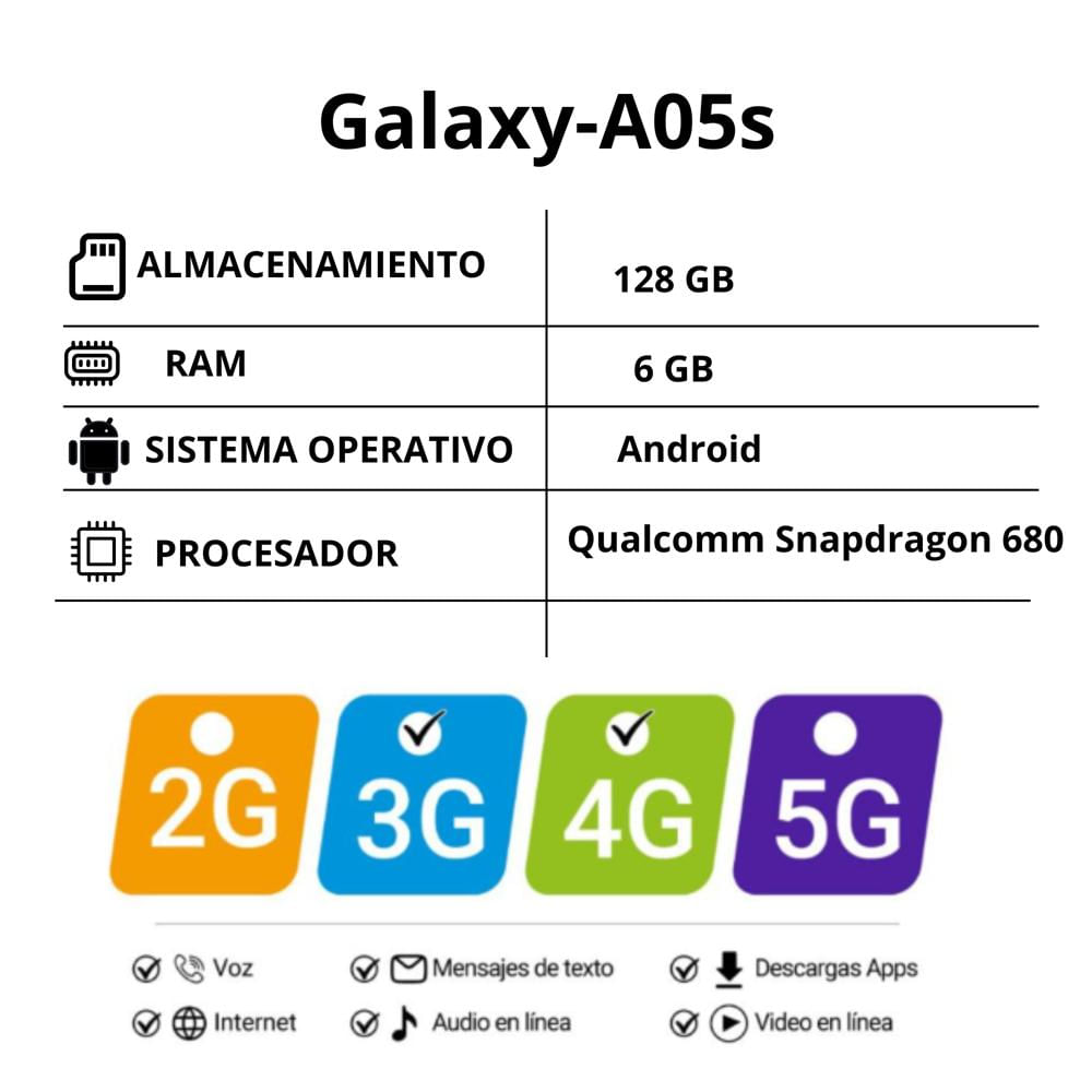 Celular Samsung Galaxy A05s 6Gb 128Gb Violeta Claro img #5