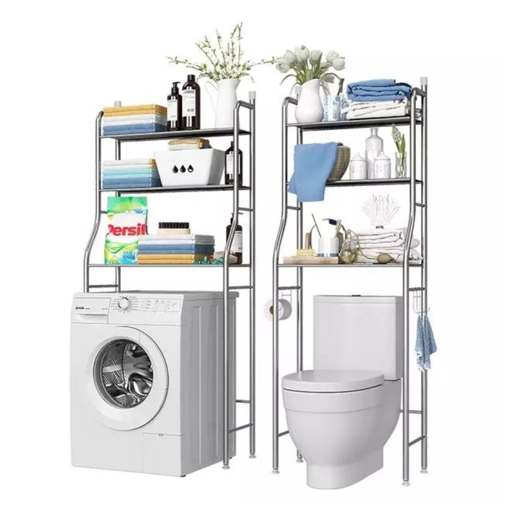 Organizador Estante Para Baño Mueble Ahorrador De Espacio Blanco