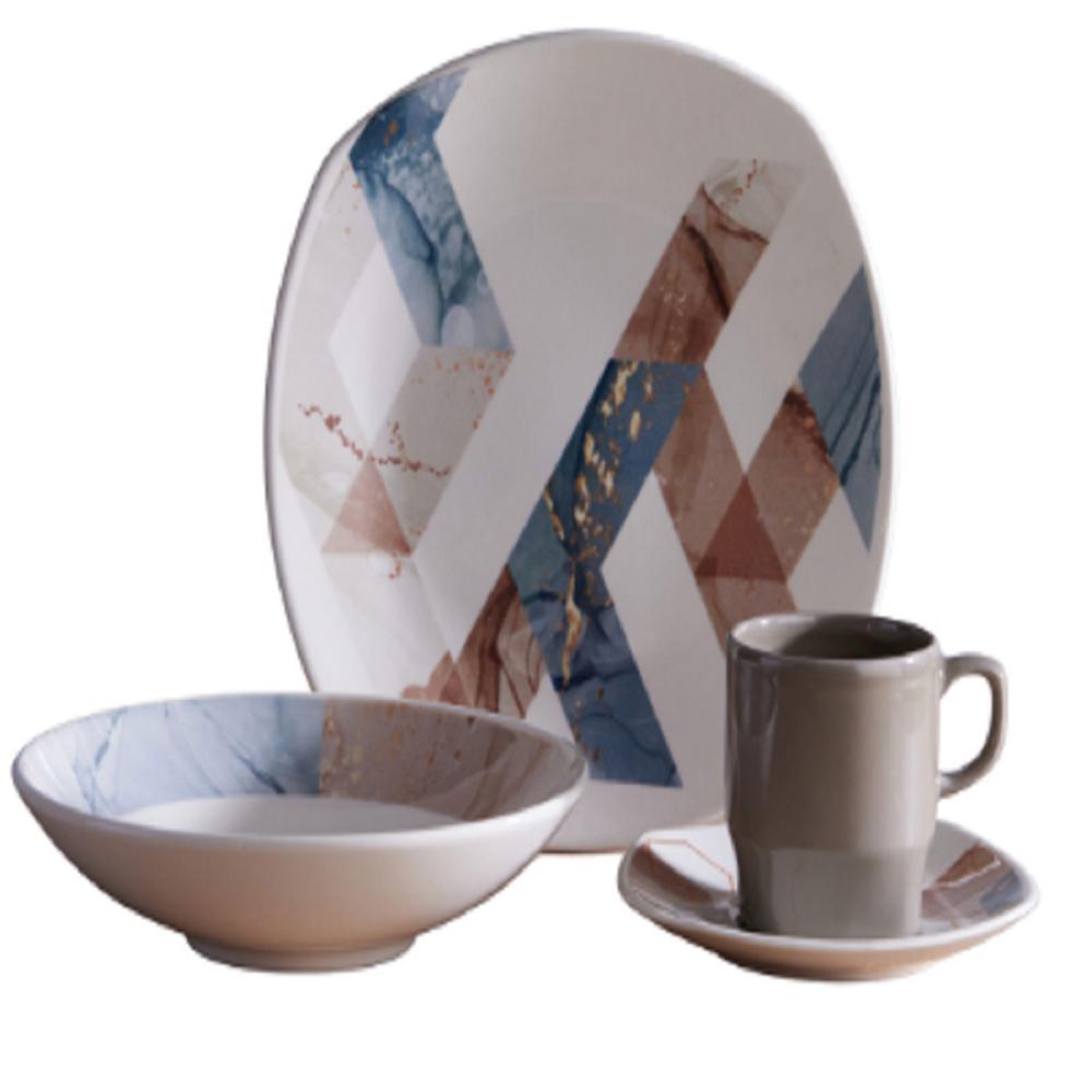 Vajilla Corona Lois 4 Puestos 16 Piezas