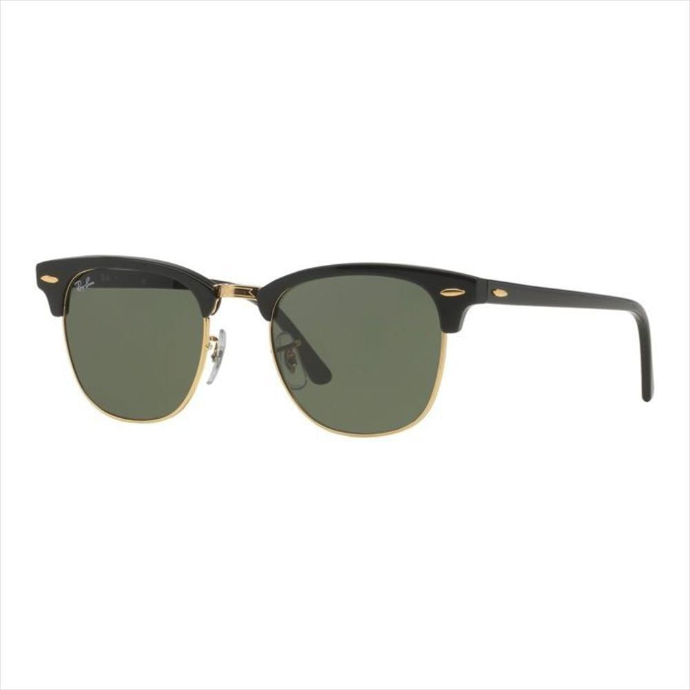 Gafas De Sol Ray Ban Clubmaster Rb3016 W0365 Clásico Unisex Negro 51Mm