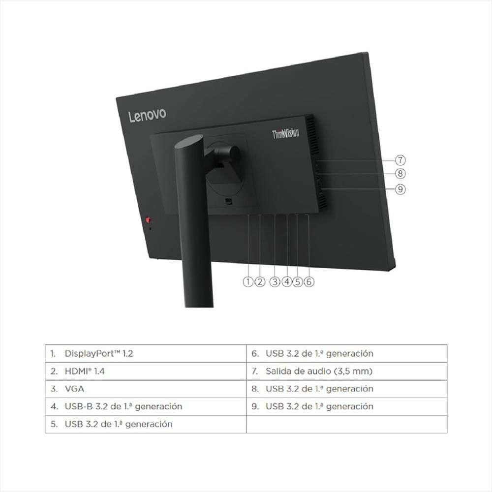 Monitor Lenovo Thinkvision T23i 30 60Hz 4Ms Fhd 23 pulgadas img #5