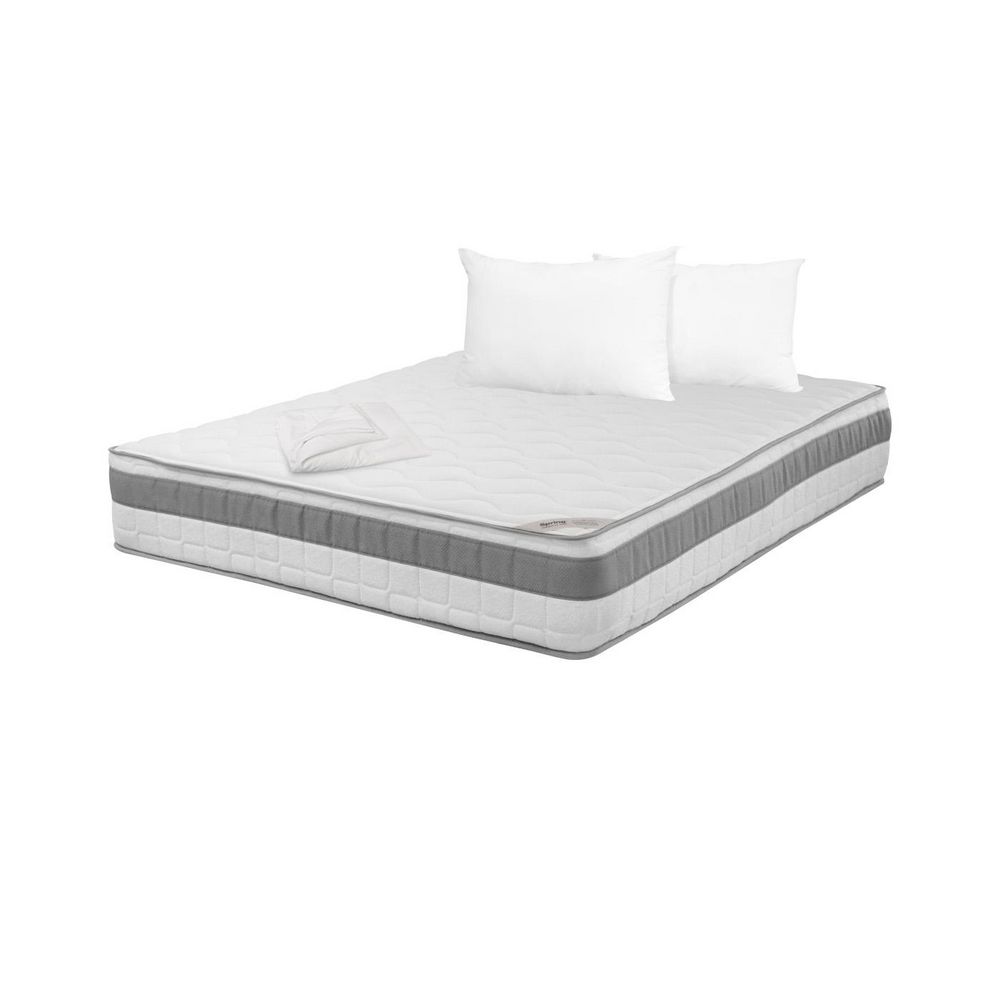 Colchón SPRING Doble (140 x 190 cm) SWEET DREAMS Resortado Firme Protector + Almohadas img #1